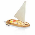 Sailboat Cutting & Cheese Board with Cheese Tools and Corkscrew